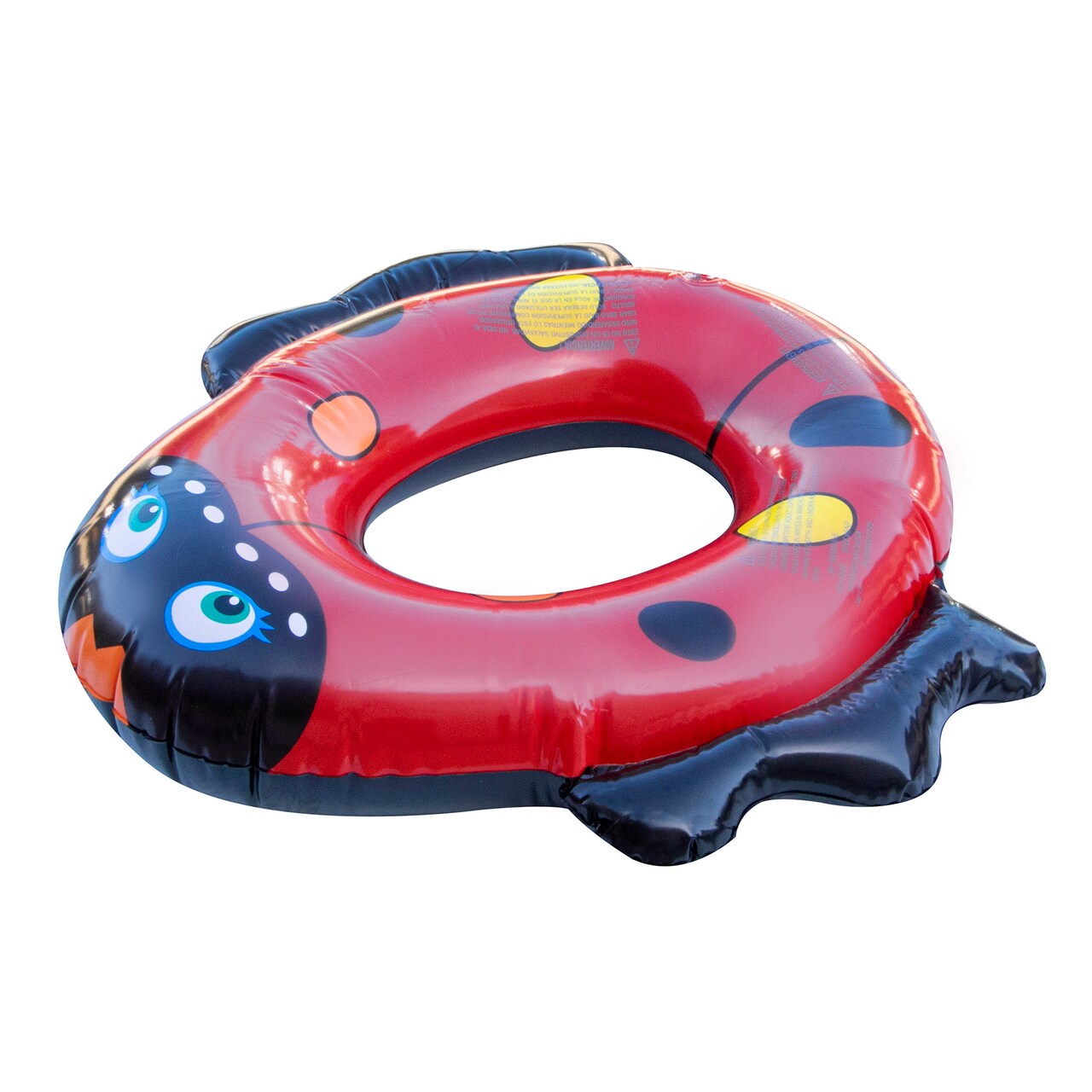 Swim Central Red and Black Inflatable Ladybug Swim Ring Tube Pool Float, 24-inch